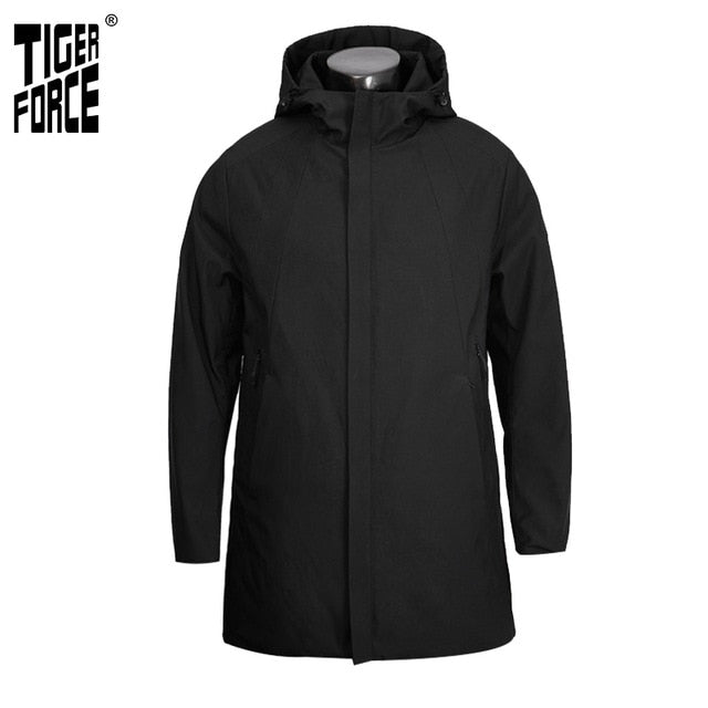 TIGER FORCE  2020 New spring Men's Jacket Quality Medium-Long Casual