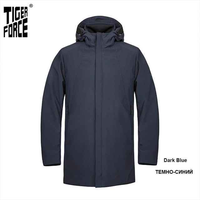 TIGER FORCE  2020 New spring Men's Jacket Quality Medium-Long Casual