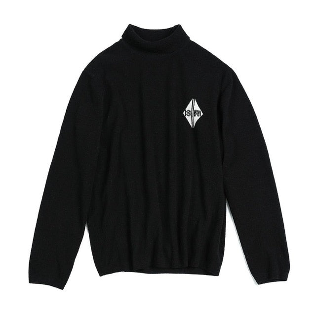 SIMWOOD 2019 autumn winter new turtleneck sweater men casual high quality