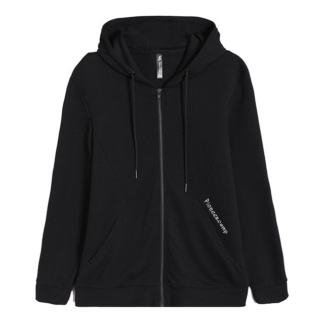 Pioneer camp new simple hooded jacket men brand clothing letter